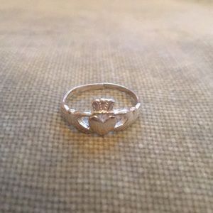 Silver Claddagh ring bought in Galway, Ireland